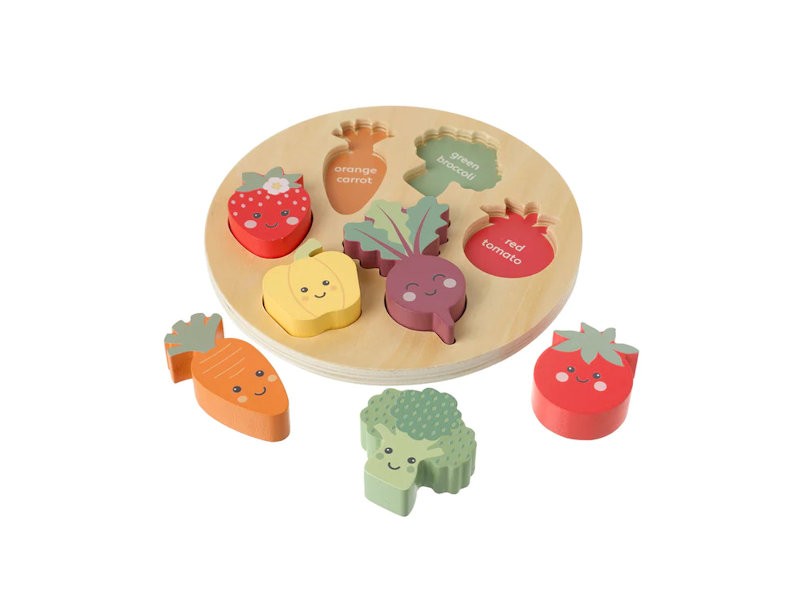 Happy Veggie Wooden Puzzle