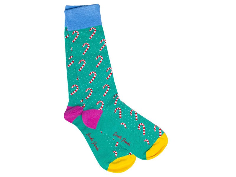 Candy Cane Bamboo Socks 7–11