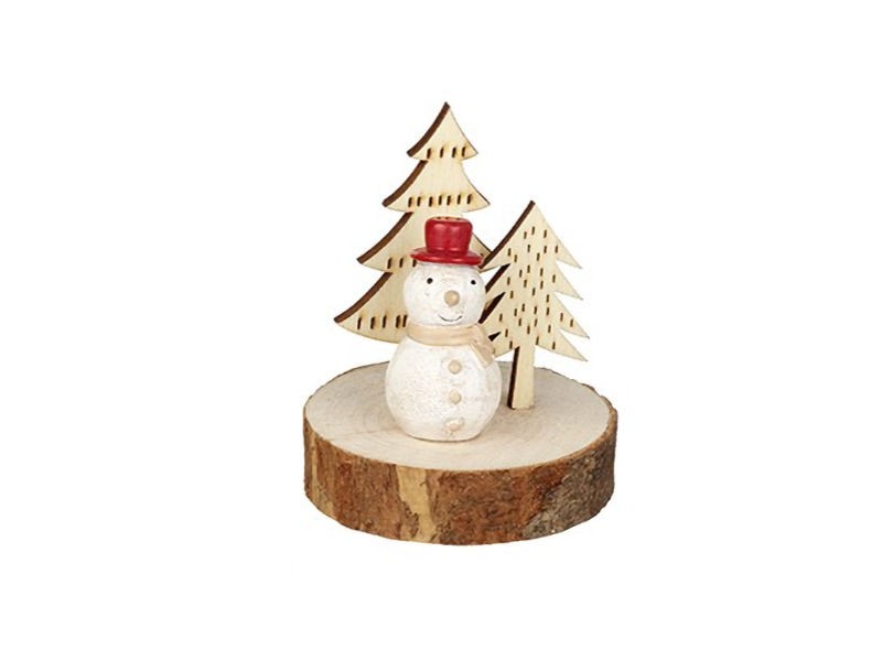 Woodland Christmas Character Ornament – Snowman