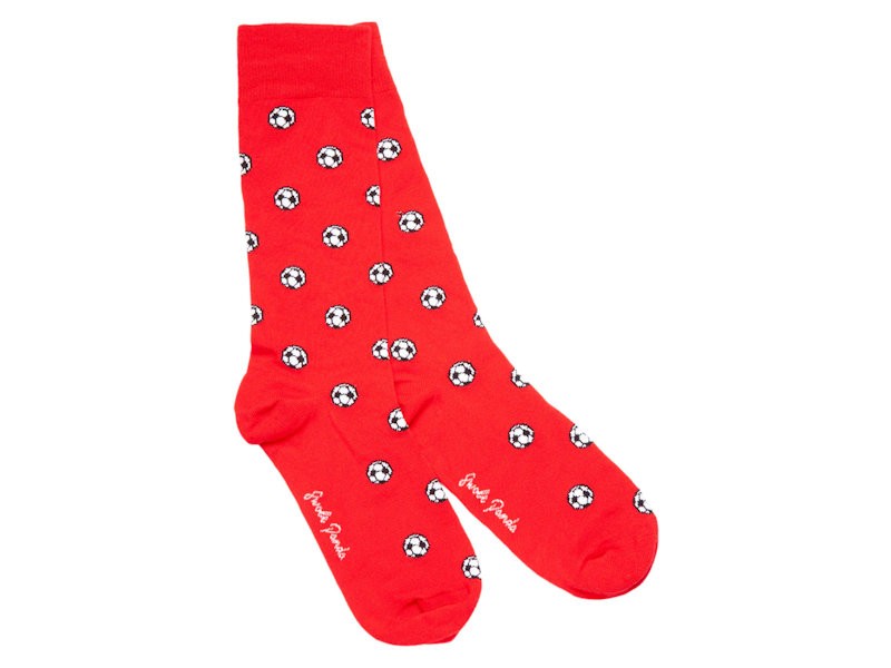 Red Football Bamboo Socks 7-11
