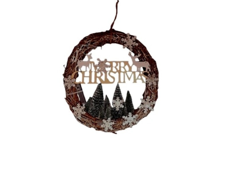 LED Battery Operated Christmas Wreath