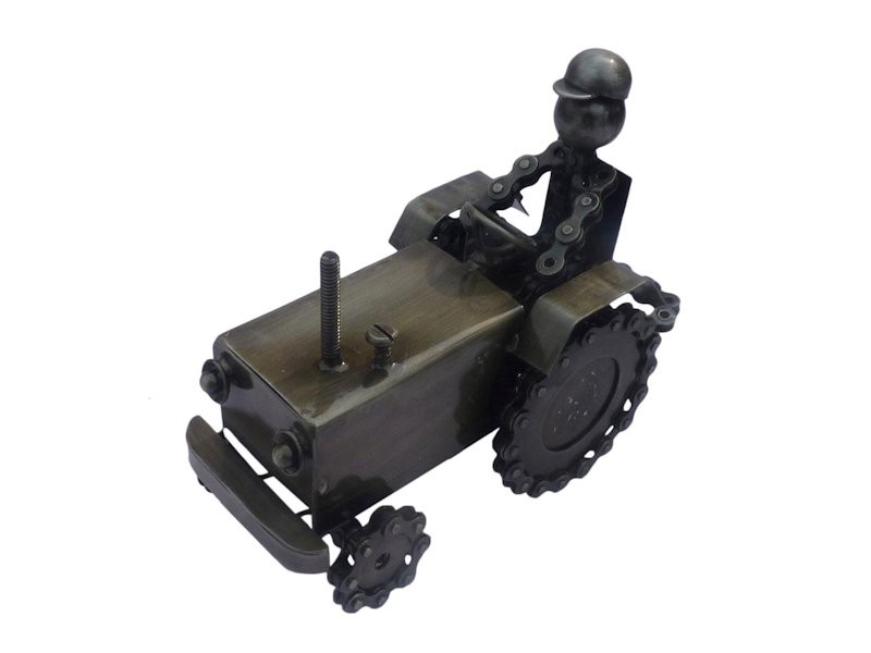 Recycled Metal Tractor Model