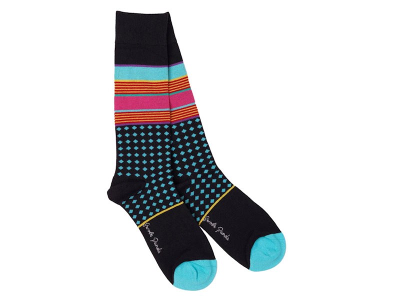 Stripe & Diamond Bamboo Socks 7-11