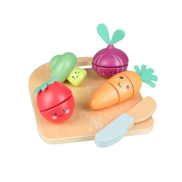 Wooden Happy Veggies Cutting Set
