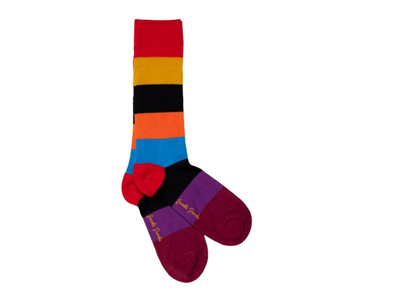 Multi Block Bamboo Socks 7–11