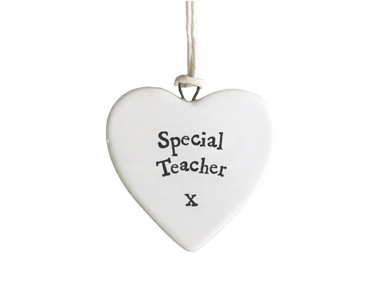 Porcelain Hanging Heart – Special Teacher