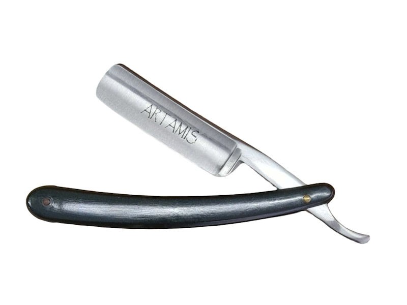 Dark Green Handled Cut Throat Razor