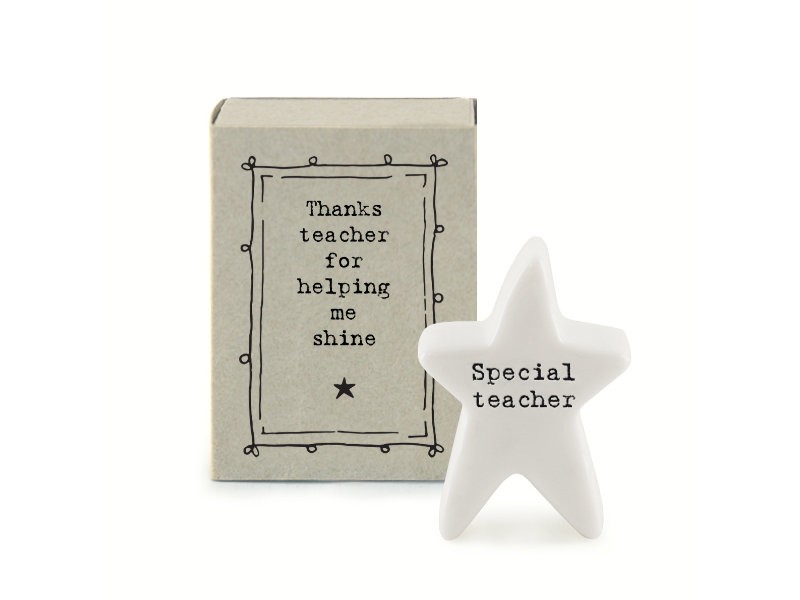 Special Teacher Porcelain Star in Matchbox Gift