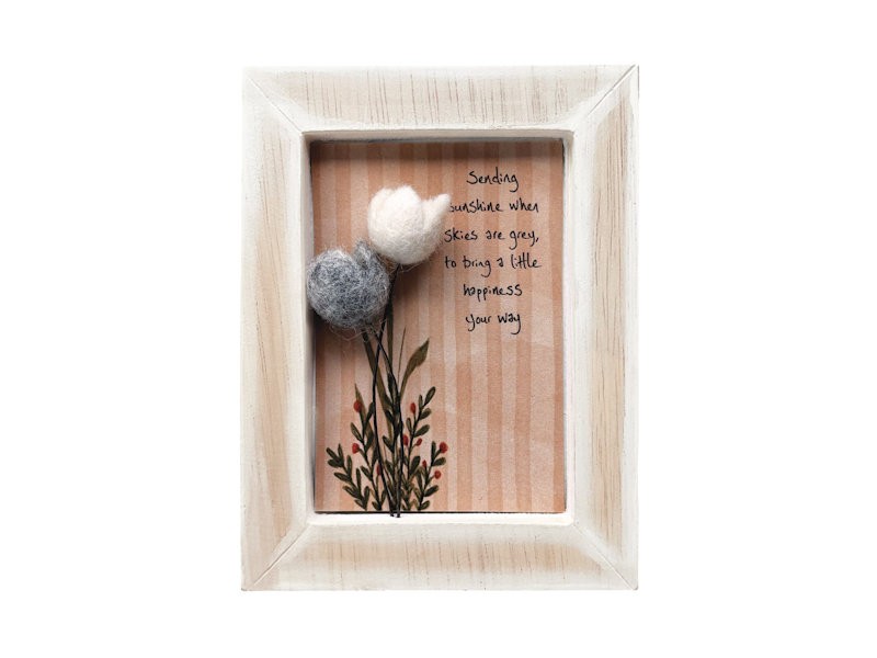 Sending Sunshine Framed Felt Flower Print