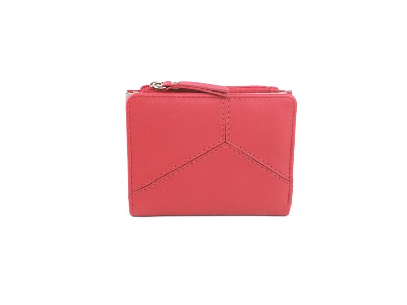 Watermelon & Ivory Leather Purse