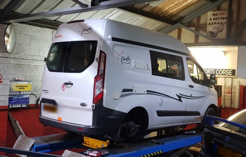 commercial van at AP servicing